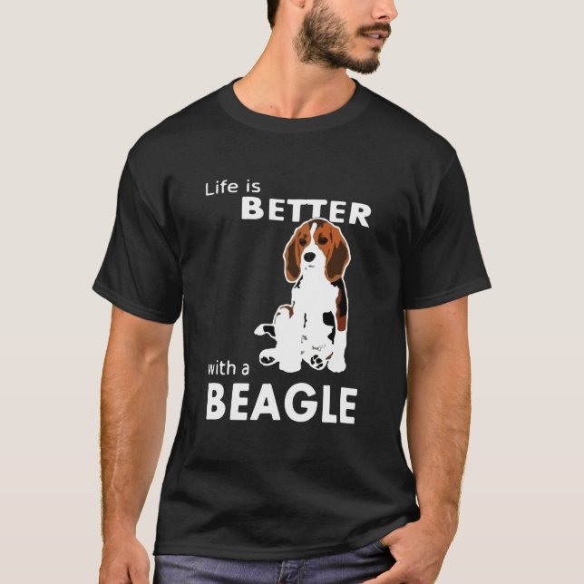 Camiseta Melhor Com Um Feixe De Beagle (Frente)