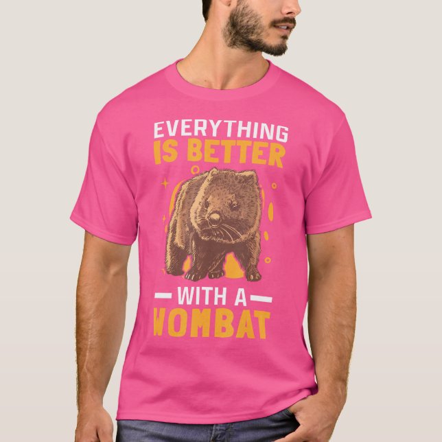 Camiseta Melhor com Wombat Austrália Marsupial Wombat (Frente)