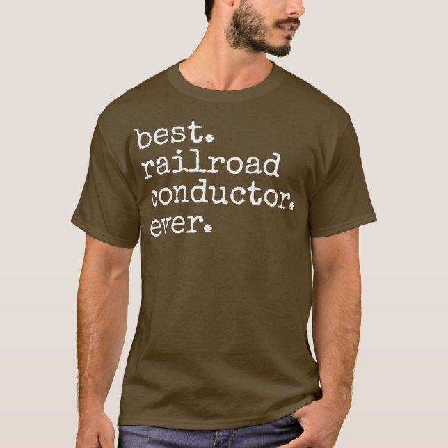 Camiseta Melhor Condutor de Estrada de Ferro Chover Engraça (Frente)