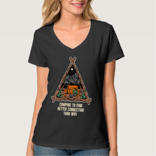 Camiseta Melhor Conexão Que WiFi Camping Vida Selvagem Camp