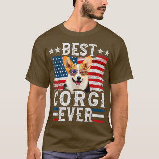 Camiseta Melhor Corgi De Bandeira Americana Em 4 De Julho