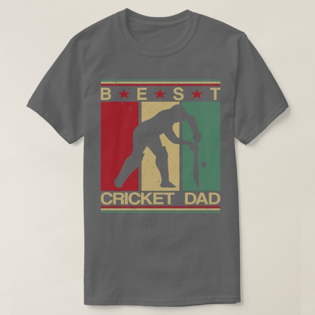 Camiseta Melhor Cricket do Pai de Cricket dizendo (Frente do Design)