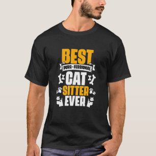 Camiseta Melhor Cuidador de Gatos de Sempre Purr Fissional