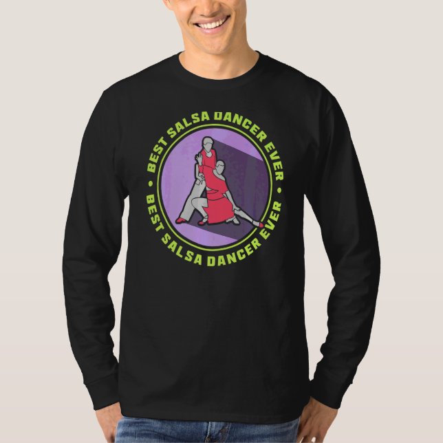 Camiseta Melhor Dançarina Salsa Alguma Vez Dançando Latim (Frente)