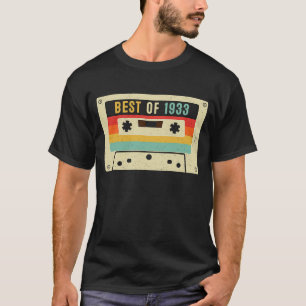 Camiseta Melhor de 1933 Cassette Tape Retro Vintage 90 Birt