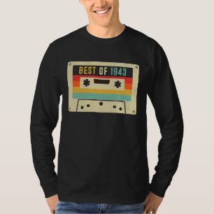 Camiseta Melhor de 1943 Cassette Tape Retro Vintage 80 Birt