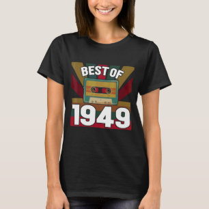 Camiseta Melhor De 1949 Fita De Cassete De Vintage Retroati