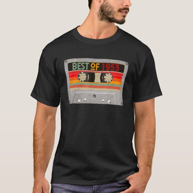 Camiseta Melhor De 1953 Cassete Mixtape 69º Aniversário (Frente)