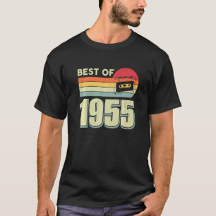Camiseta Melhor De 1955 Vintage Retro Cassette Tape 67th Bi