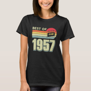 Camiseta Melhor De 1957 Vintage Retro Cassette Tape 65th Bi