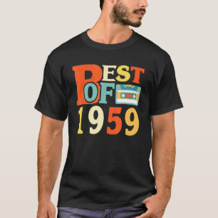 Camiseta Melhor De 1959 62º Aniversário de Fita Cassete