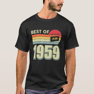 Camiseta Melhor De 1959 Vintage Retro Cassette Tape 63rd Bi