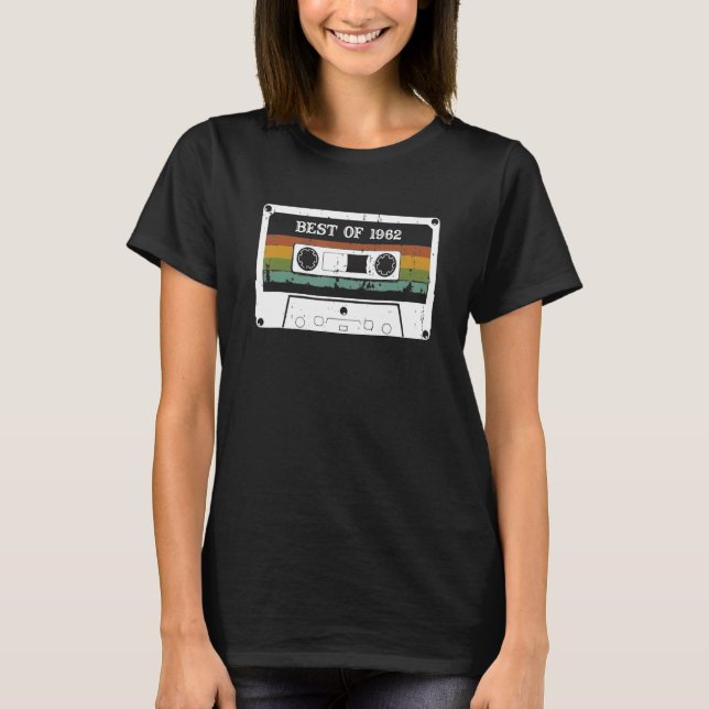 Camiseta Melhor De 1962 Cassette Tape 60º Aniversário (Frente)