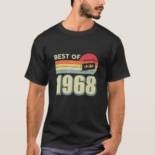Camiseta Melhor De 1968 Vintage Retro Cassette Tape 54th Bi