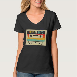 Camiseta Melhor de 1970 Cassette Tape Retro Vintage 53rd Bi