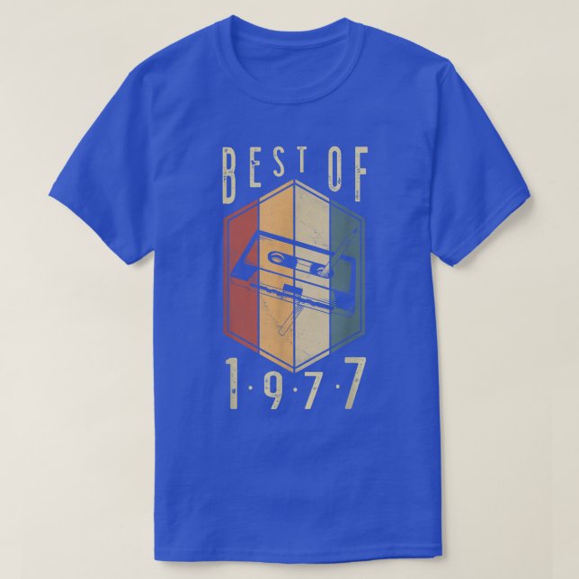 Camiseta Melhor De 1977, 45 Anos, Fita Cassete De Presentes (Frente do Design)