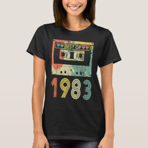 Camiseta Melhor De 1983 Cassetes Homens Mulheres De 40 Anos