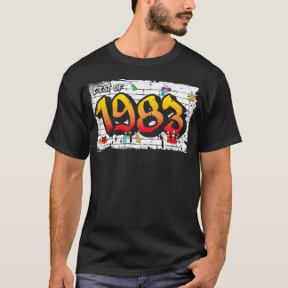 Camiseta Melhor de 1983 Graffiti 42 Anos de vin cool vintag