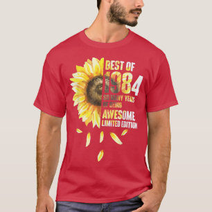 Camiseta Melhor De 1984, Dia De Nascimento De Girassol