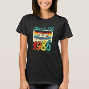 Camiseta Melhor De 1986 36ª Fita Cassete de Vintage de Aniv