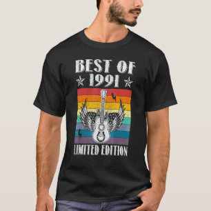 Camiseta Melhor De 1991 31º Aniversário De 31 Anos