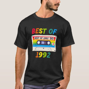 Camiseta Melhor De 1992 Retro Vintage Music Cassette 30 Bir