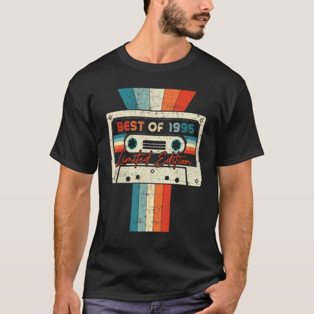 Camiseta Melhor De 1995 Cassette Tape 27 Aniversário 27 Ano (Frente)