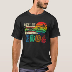 Camiseta Melhor De 2006 16º Aniversário Cassete Vintage Lim