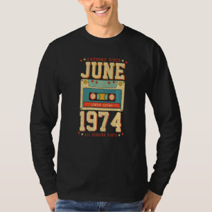 Camiseta Melhor De Junho De 1974 Fita Cassete De 48 Anos De