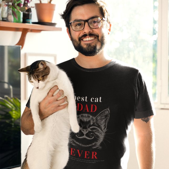 Camiseta Melhor Definição de Pai de Cat | Rosto de Gato Cin (Criador carregado)