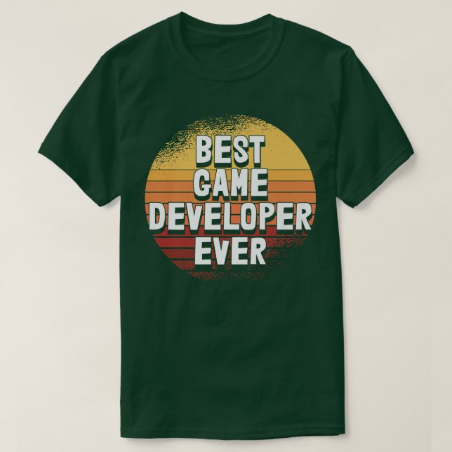 Camiseta Melhor Desenvolvedor De Jogos - Vídeo De Nerd Para (Frente do Design)