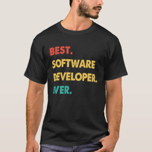 Camiseta Melhor desenvolvedor de software para retrorreflec