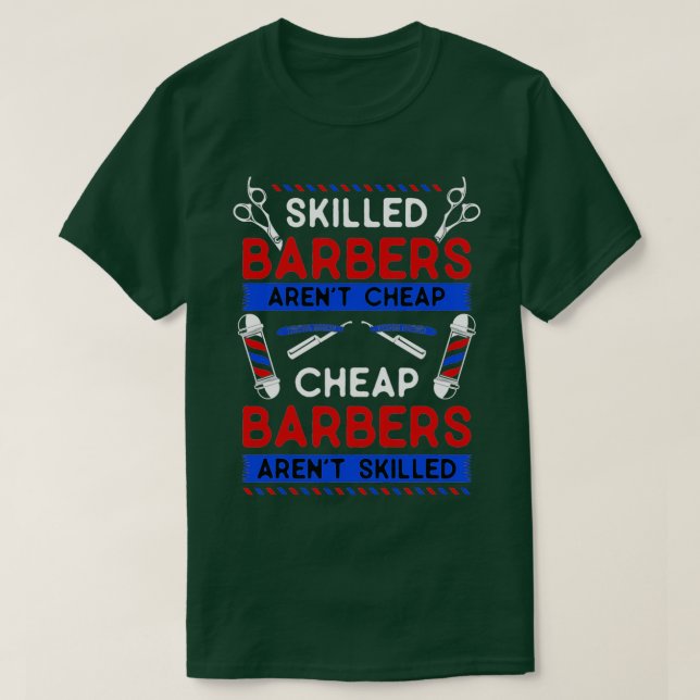 Camiseta Melhor Design de Barber para Mulheres Barbershop (Frente do Design)