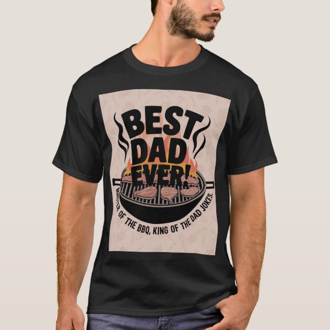 Camiseta Melhor Design de BBQ do Pai de Todos os Tempos – R (Frente)