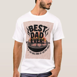 Camiseta Melhor Design de BBQ do Papai de Todos os Tempos –