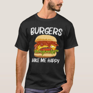 Camiseta Melhor Design de Burger para Homens Mulheres Sandu