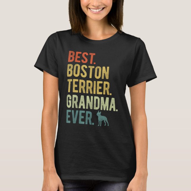 Camiseta Melhor Dia das Mães de Cachorro Terrier de Boston (Frente)