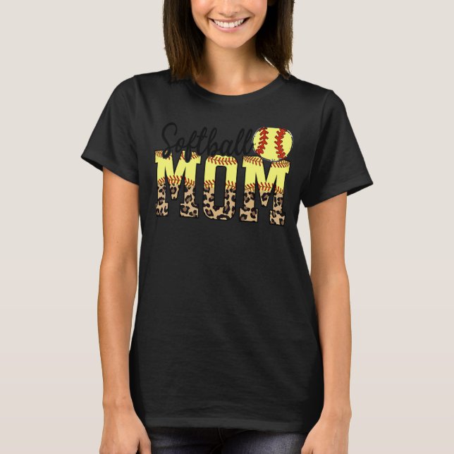 Camiseta Melhor Dia de as mães da Mãe de Softball (Frente)