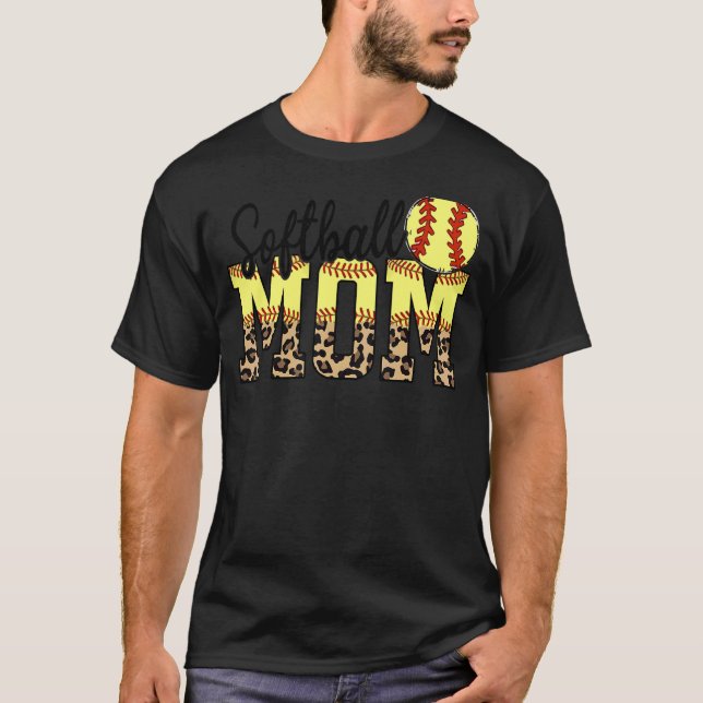 Camiseta Melhor Dia de as mães da Mãe de Softball (Frente)