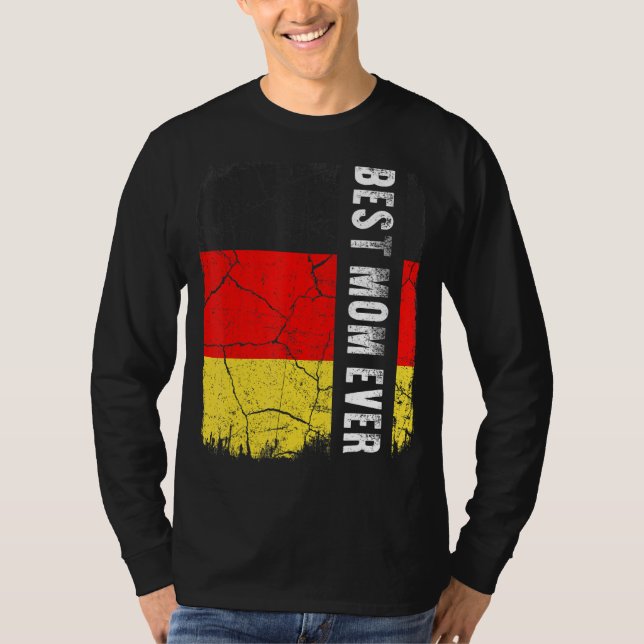 Camiseta Melhor Dia de as mães de Bandeira da Alemanha Nunc (Frente)