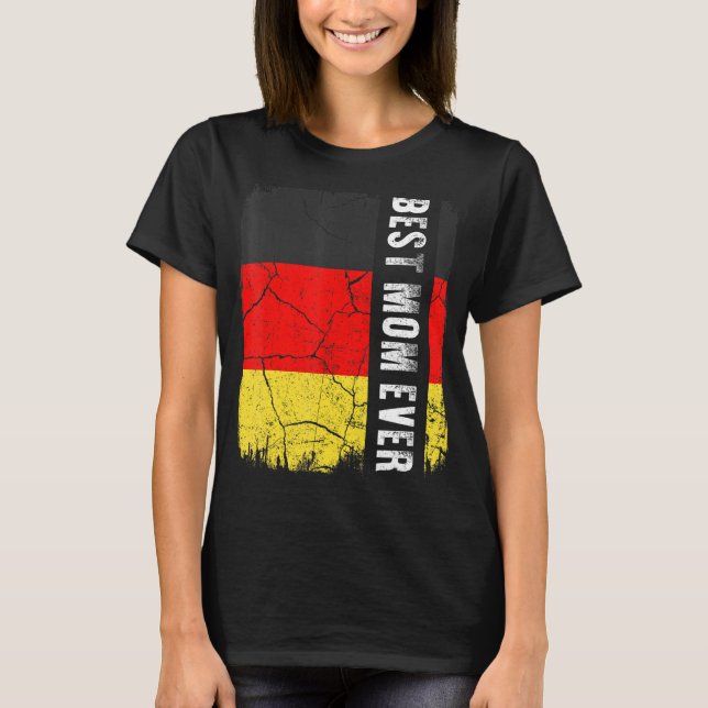 Camiseta Melhor Dia de as mães de Bandeira da Alemanha Nunc (Frente)