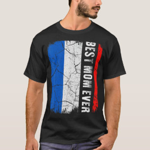 Camiseta Melhor Dia de as mães de Bandeira da França