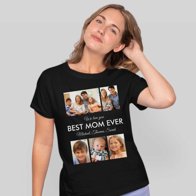 Camiseta Melhor Dia de as mães de Colagem de Fotos da Mãe (Best Mom Ever Photo Collage Mothers Day T-Shirt)