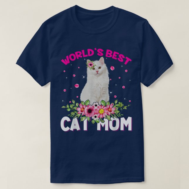 Camiseta Melhor Dia de as mães de Gato da Mãe Engraçado  (Frente do Design)