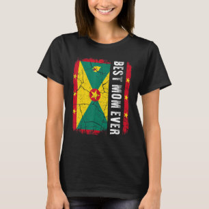 Camiseta Melhor Dia de as mães de Sinalizador de Grenada Mã