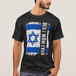 Camiseta Melhor Dia de as mães de Sinalizador Israelita Mãe