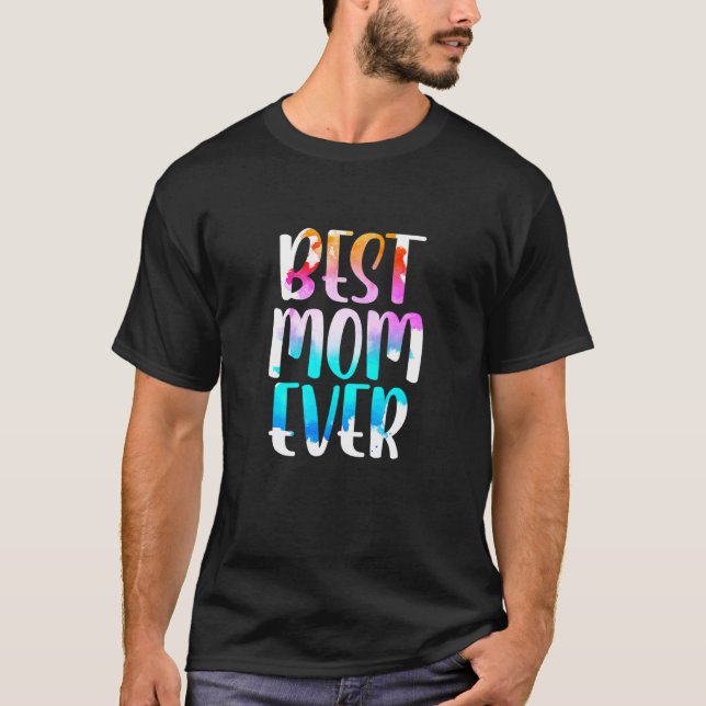 Camiseta Melhor Dia de as mães De Tie Dye Da Mãe (Frente)
