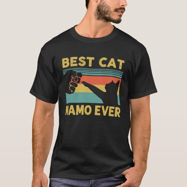 Camiseta Melhor Dia de as mães Feliz do Cat Mamo Nunca Vint (Frente)
