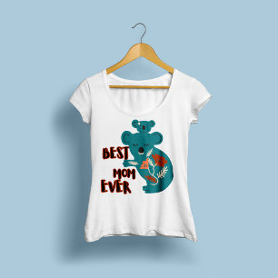 Camiseta Melhor Dia de as mães Mãe De Koala