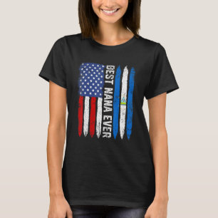 Camiseta Melhor Dia de as mães Nana Nicarágua Bandeira dos 
